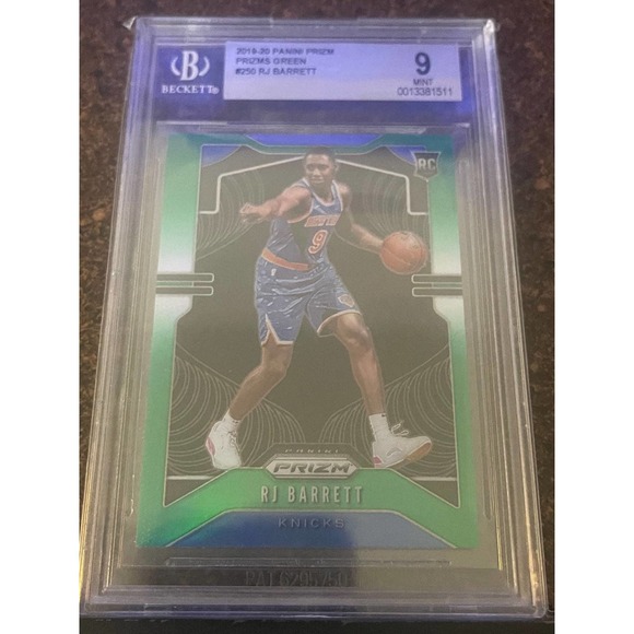 Panini Other - 2019-20 Panini Prizm RJ Barrett Green Prizm BGS 9 MINT #250‎ RC Knicks